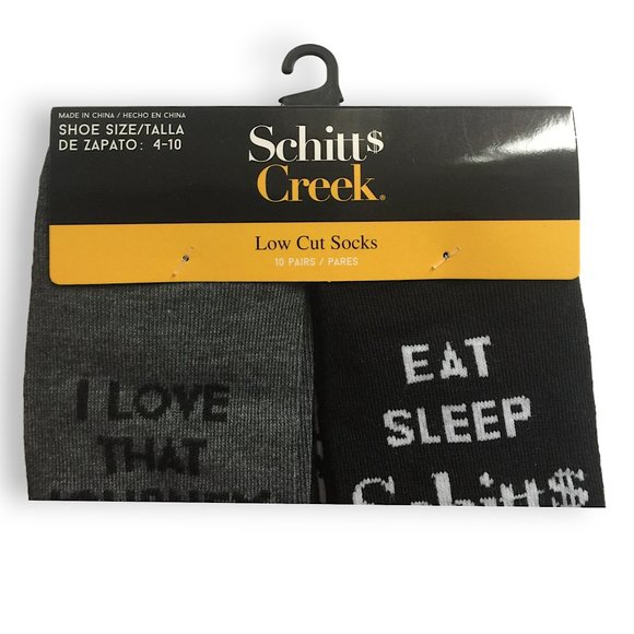 Schitts Creek Brand NEW Women's Low Cut Socks Pack of Ten Size 4-10 - Picture 3 of 5